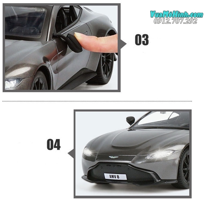 Mô hình xe Aston Martin Vantage siêu xe ô tô điều khiển từ xa tỷ lệ 1:14, sóng điều khiển 2.4Ghz cực khủng