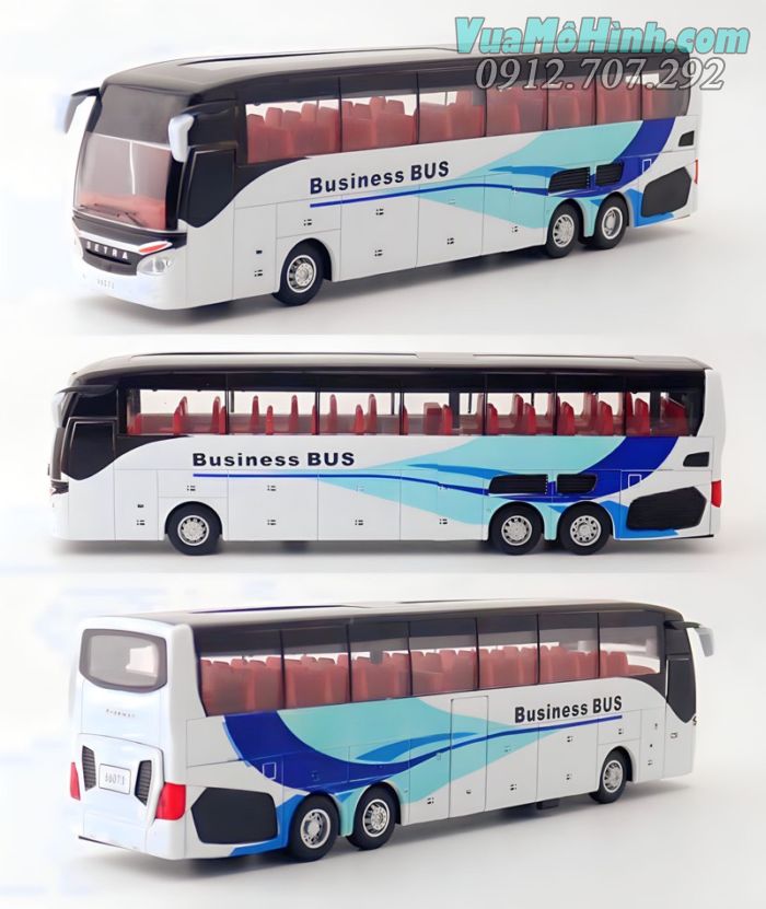 mô hình tĩnh diecast đồ chơi xe ô tô buýt chở khách business bus tỷ lệ 1:32 , xe hơi oto thu nhỏ trưng bày
