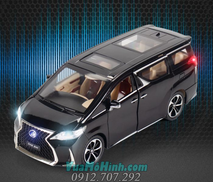 Mô hình tĩnh xe ô tô Lexus LM300H MPV tỉ lệ 1:24 có đèn