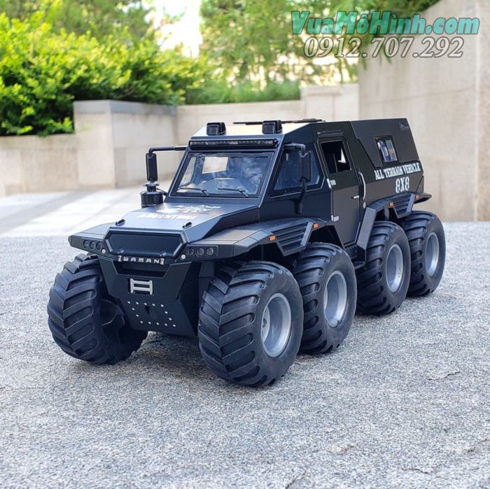 Mô hình tĩnh siêu xe ô tô Avtoros Shaman 8x8 , xe đồ chơi oto 4 bánh cứu thương thu nhỏ