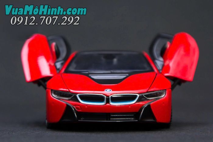 Mô hình xe BMW i8 siêu xe ô tô điều khiển từ xa 1:14 Rastar, sóng điều khiển 40Mhz chống trùng sóng, mở cửa tự động chỉ với một nút bấm