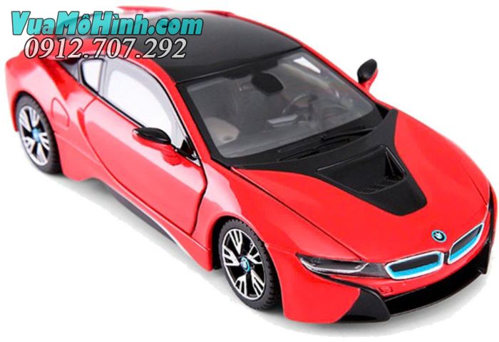 Mô hình xe BMW i8 siêu xe ô tô điều khiển từ xa 1:14 Rastar, sóng điều khiển 40Mhz chống trùng sóng, mở cửa tự động chỉ với một nút bấm