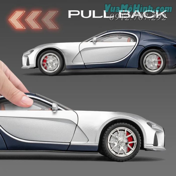 Mô hình tĩnh Diecast siêu xe ô tô Bugatti Atlantic , Đồ chơi xe sang oto thu nhỏ 