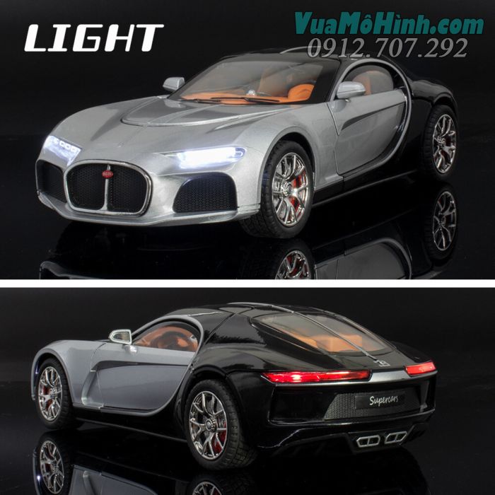 Mô hình tĩnh Diecast siêu xe ô tô Bugatti Atlantic , Đồ chơi xe sang oto thu nhỏ 