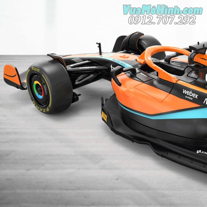 mô hình diecast siêu xe ô tô đua F1 McLaren MCL36 2022 tỷ lệ 1/24 , đồ chơi oto thu nhỏ 4 bánh bằng kim loại