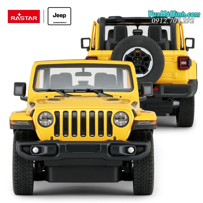 Mô hình xe Jeep Wrangler Rubicon ô tô địa hình điều khiển từ xa tỷ lệ 1:14 Rastar, sóng 2.4Ghz siêu khủng, mở được cửa