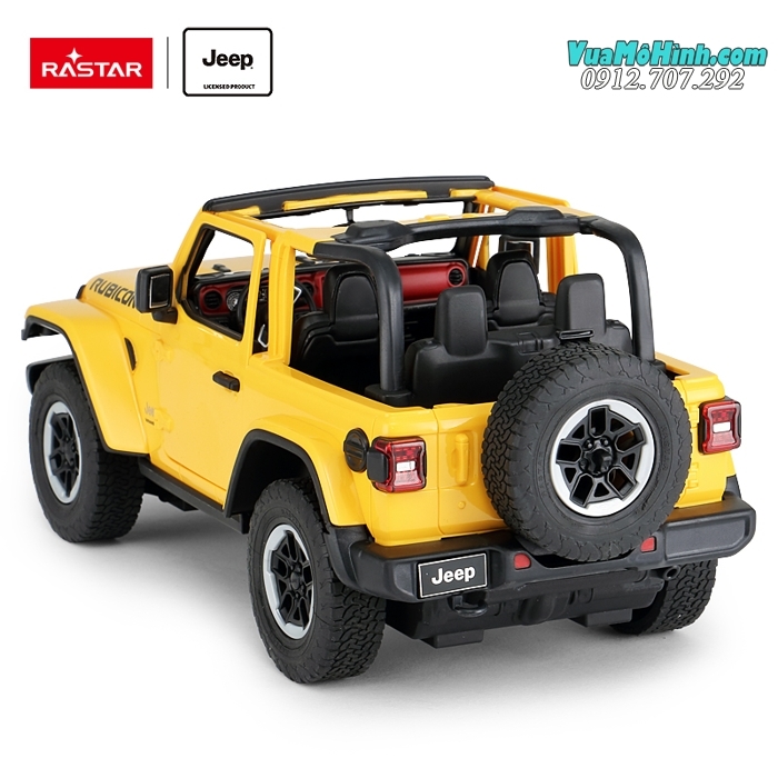 Mô hình xe Jeep Wrangler Rubicon ô tô địa hình điều khiển từ xa tỷ lệ 1:14 Rastar, sóng 2.4Ghz siêu khủng, mở được cửa