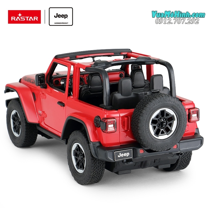 Mô hình xe Jeep Wrangler Rubicon ô tô địa hình điều khiển từ xa tỷ lệ 1:14 Rastar, sóng 2.4Ghz siêu khủng, mở được cửa