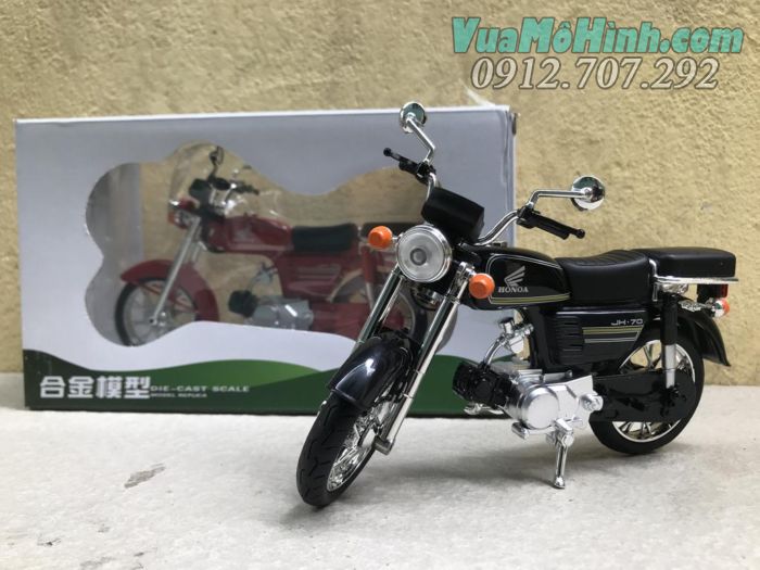 mô hình tĩnh diecast xe mô tô 2 bánh gắn máy Honda JH 70 Jialing MT015 tỷ lệ 1:12 , đồ chơi xe motor thu nhỏ mini