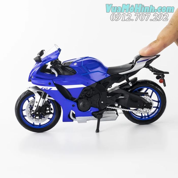 mô hình tĩnh diecast xe mô tô 2 bánh gắn máy phân khối lớn Yamaha YZF-R1 2021 tỷ lệ 1:12 , đồ chơi xe moto thu nhỏ mini