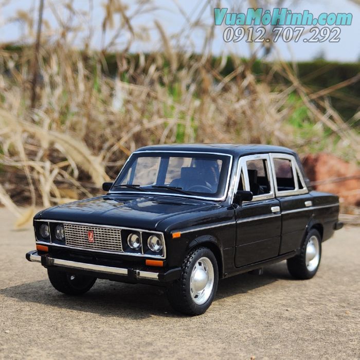 Mô hình tĩnh Diecast siêu xe ô tô cổ Auto Russia Avtovaz Lada , đồ chơi xe oto thu nhỏ tỷ lệ 1:24