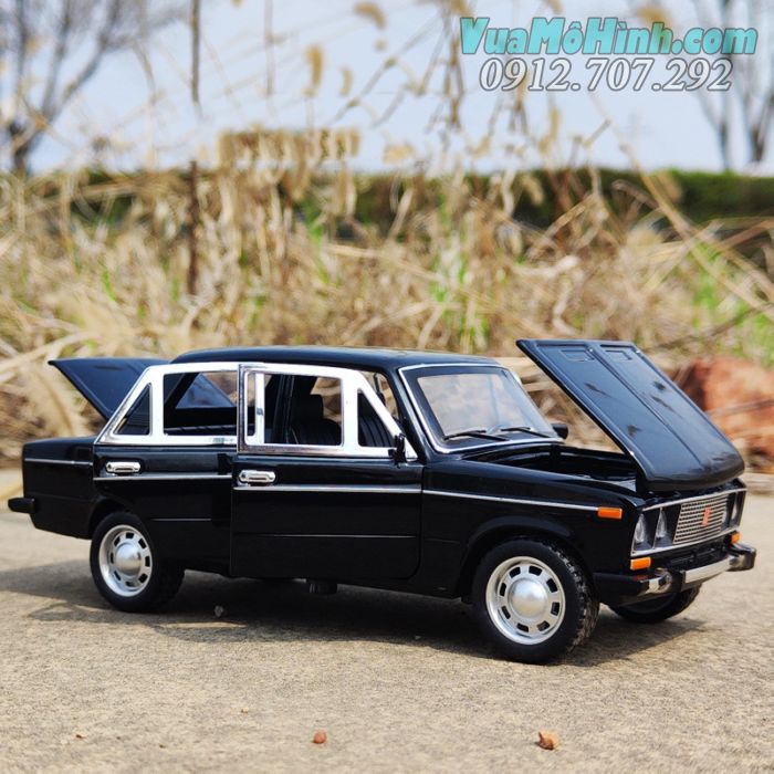 Mô hình tĩnh Diecast siêu xe ô tô cổ Auto Russia Avtovaz Lada , đồ chơi xe oto thu nhỏ tỷ lệ 1:24