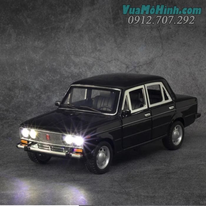 Mô hình tĩnh Diecast siêu xe ô tô cổ Auto Russia Avtovaz Lada , đồ chơi xe oto thu nhỏ tỷ lệ 1:24