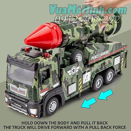 mô hình tĩnh đồ chơi diecast xe oto tải quân đội phóng tên lửa TGRCM-CZ tỷ lệ 1:32 , xe ô tô quân đội