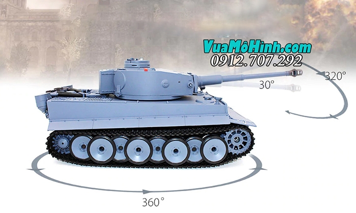 mô hình xe tăng điều khiển từ xa rc tank heng long german tiger 1 3818-1 pro