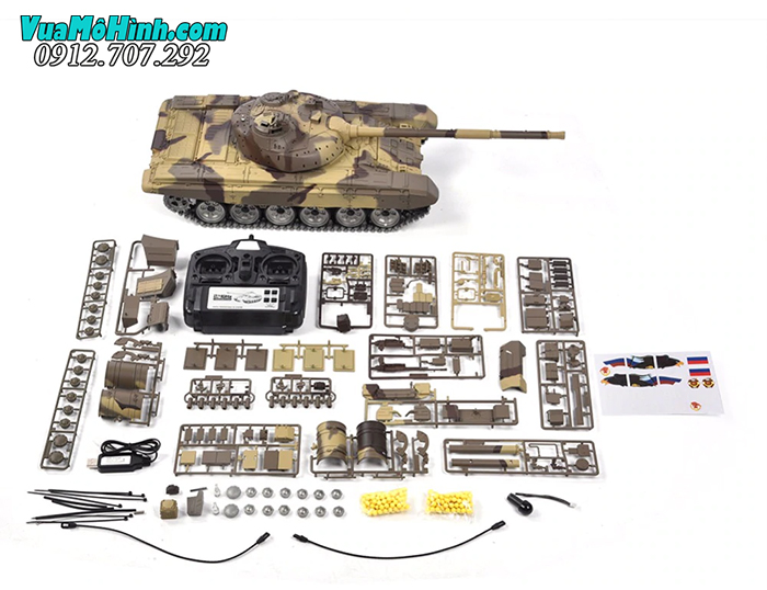 mô hình xe tăng điều khiển từ xa rc tank heng long russian t-90 t90 3938-1 phiên bản pro xích kim loại