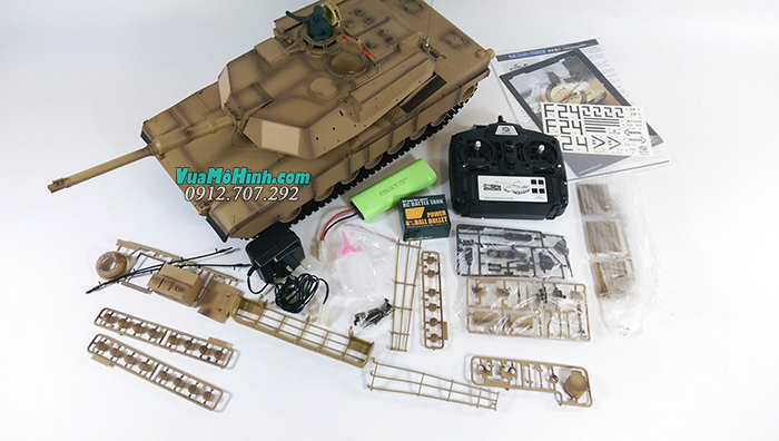 mô hình xe tăng điều khiển từ xa rc tank heng long m1a2 abrams abraham 3918 3918-1 pro xích kim loại