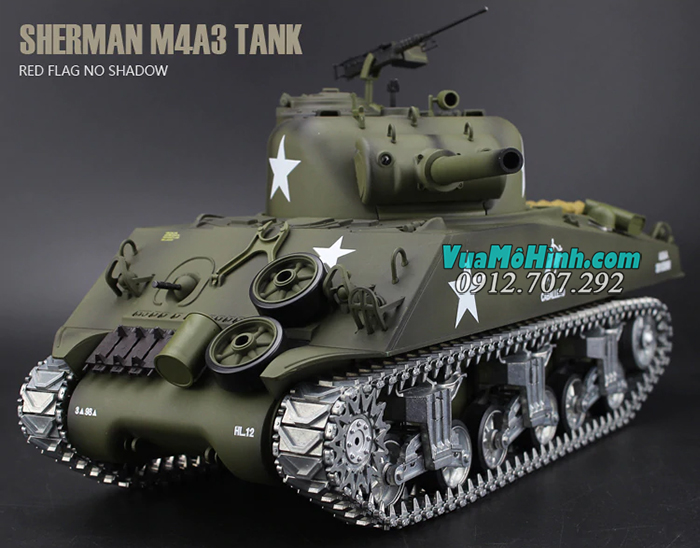 mô hình xe tăng quân sự điều khiển từ xa rc tank heng long m4a3 sherman 3898-1 phiên bản pro xích kim loại