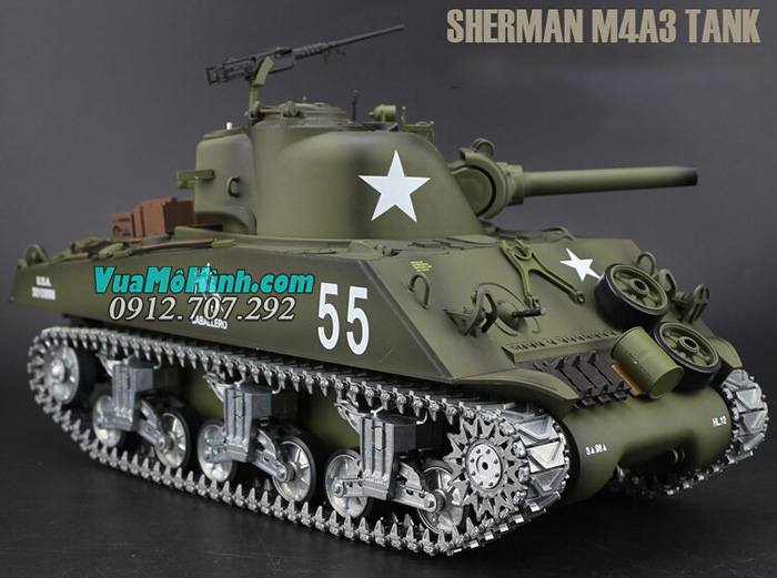 mô hình xe tăng quân sự điều khiển từ xa rc tank heng long m4a3 sherman 3898-1 phiên bản pro xích kim loại