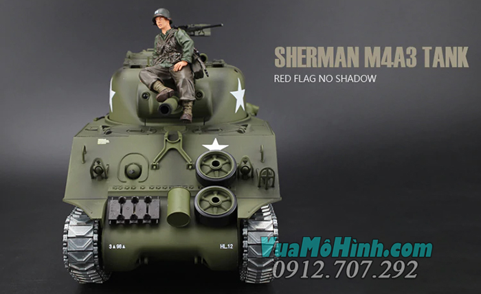 mô hình xe tăng quân sự điều khiển từ xa rc tank heng long m4a3 sherman 3898-1 phiên bản pro xích kim loại