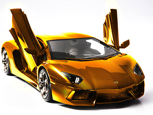 Siêu xe mô hình Lamborghini dát vàng giá 5 triệu USD đẹp long lanh