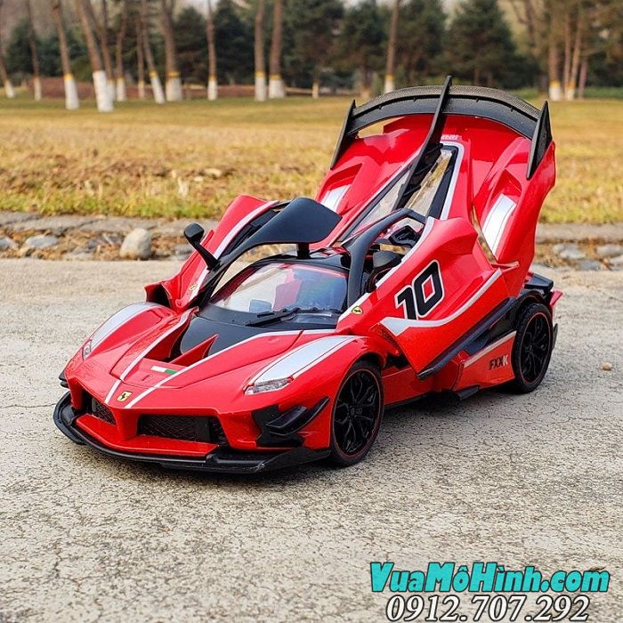 Mô hình siêu xe Ferrari FXX-K tỉ lệ 1:24, mở được cửa, cốp, full kim loại