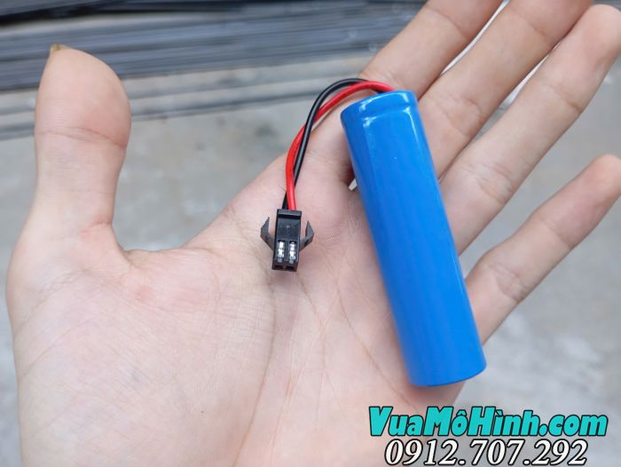pin lipo 3.7v 1200mah jack sm-2p cho xe rc