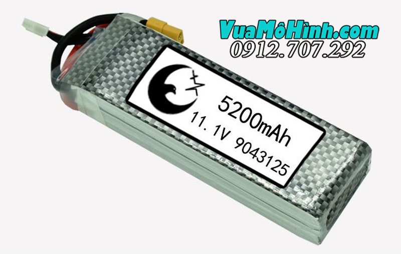 Pin Lipo 3S 11.1V 5200mAh 30C jack T XT60 XT60H