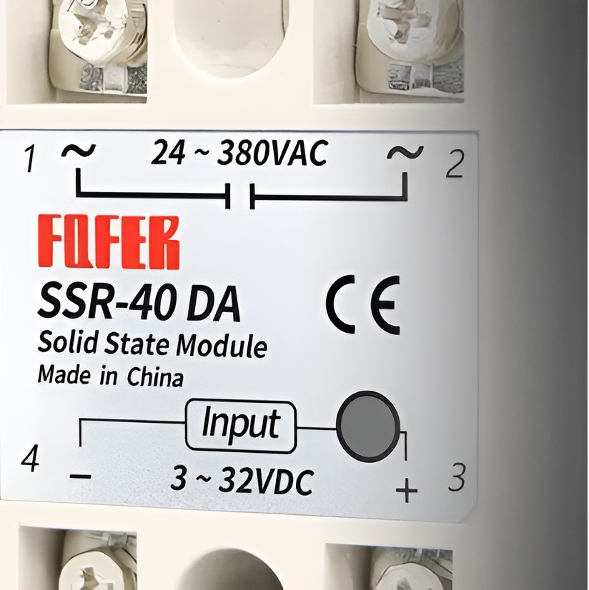 rơ le bán dẫn trạng thái rắn FQFER ( Tương tự FOTEK ) , relay solid state cách li SSR-40DA , role ssr điện áp dòng điện 220V 40A 40ampe