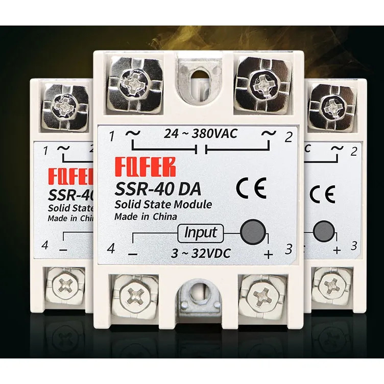 rơ le bán dẫn trạng thái rắn FQFER ( Tương tự FOTEK ) , relay solid state cách li SSR-40DA , role ssr điện áp dòng điện 220V 40A 40ampe