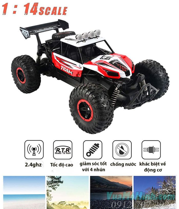 Xe điều khiển từ xa Rock Crawler xe địa hình tốc độ cao chính hãng