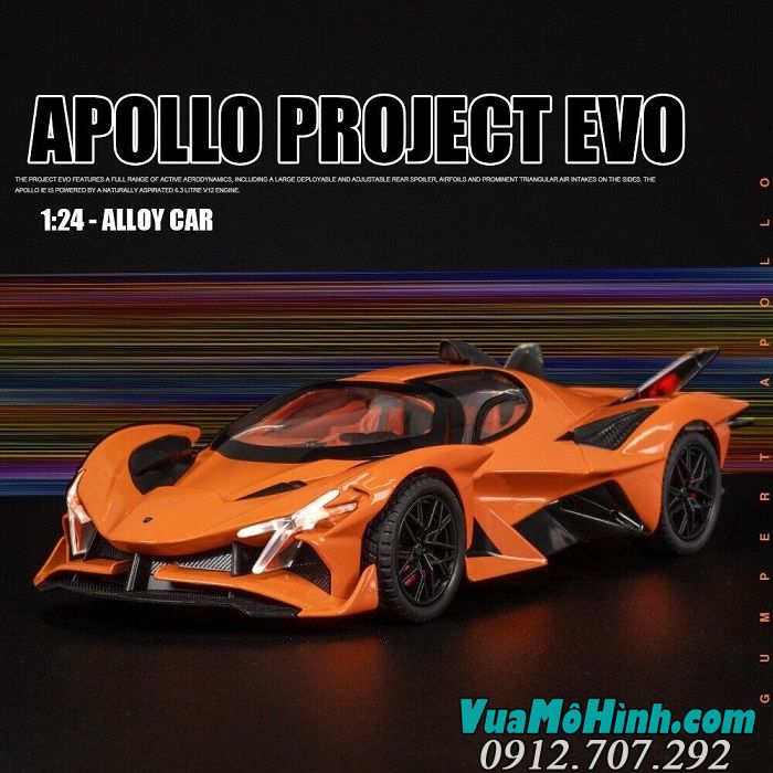 Mô hình siêu xe APOLLO PROJECT EVO tỉ lệ 1:24 hãng XHD