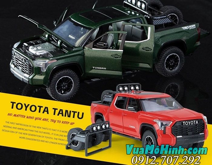 Mô hình xe ô tô Toyota Tundra pickup phiên bản 2023 tỉ lệ 1/24 