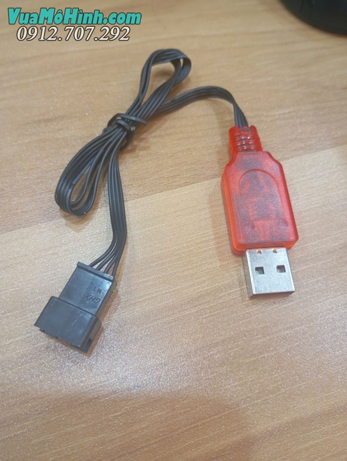 Dây sạc USB 3.7V jack SM 4P cho xe điều khiển từ xa