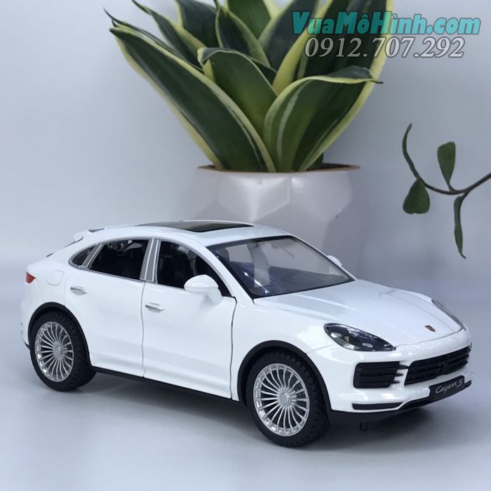 mô hình tĩnh diecast thu nhỏ siêu xe ô tô 4 bánh Porsche Cayenne S bằng kim loại tỷ lệ 1:24 , đồ chơi mini xe oto sang trưng bày