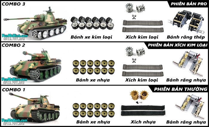 Xe tăng điều khiển từ xa Heng Long Panther G Panzer