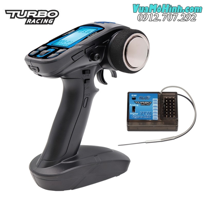 Tay điều khiển 7 kênh Turbo Racing TB-TX2 7ch dùng cho xe điều khiển và cano điều khiển từ xa