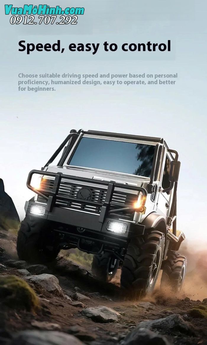 Xe địa hình điều khiển từ xa MN333 Unimog U4000 tỉ lệ 1/18