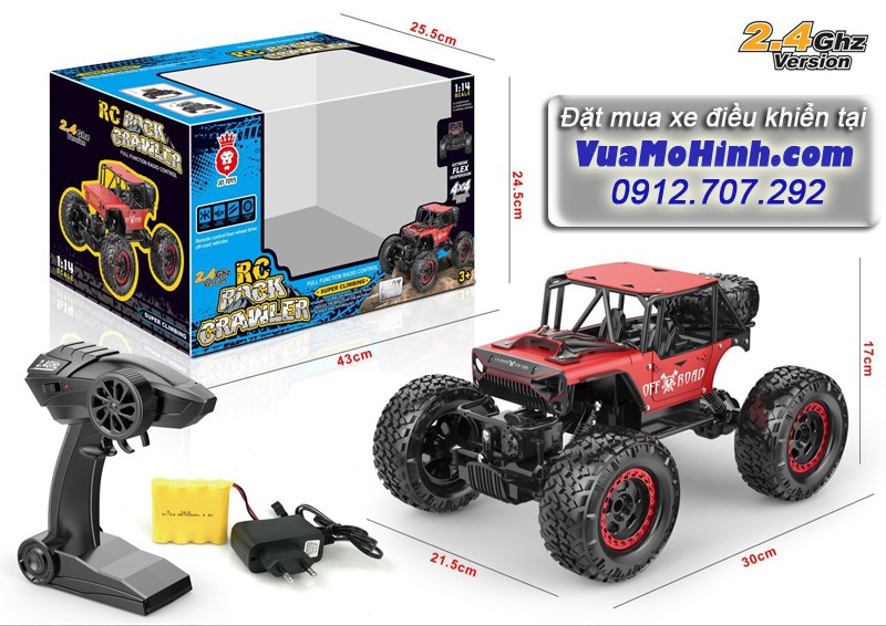 xe địa hình điều khiển từ xa rock crawler cỡ lớn