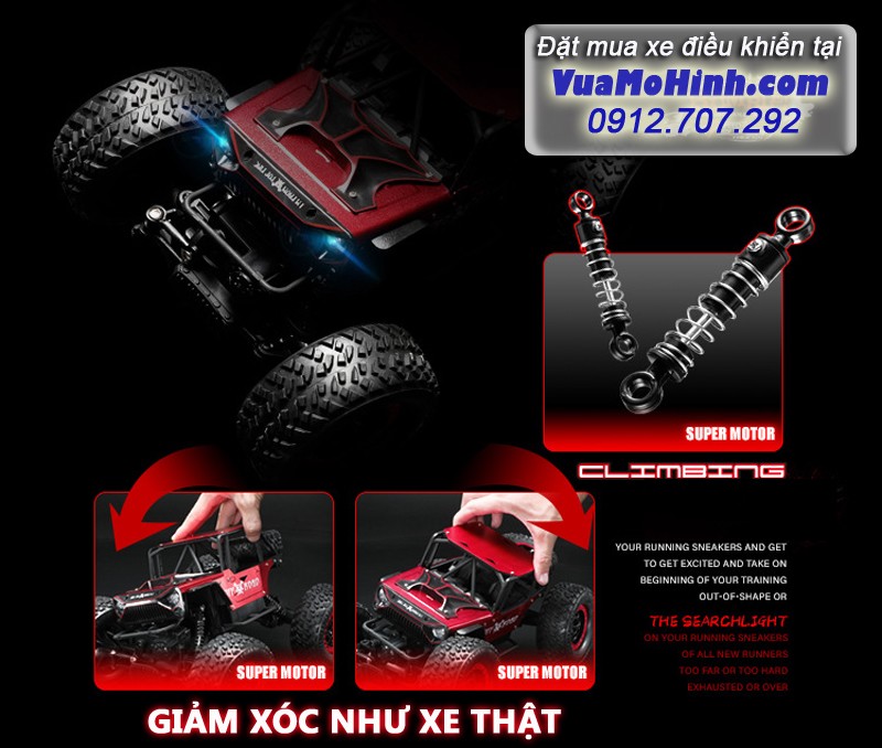 xe địa hình điều khiển từ xa rock crawler cỡ lớn