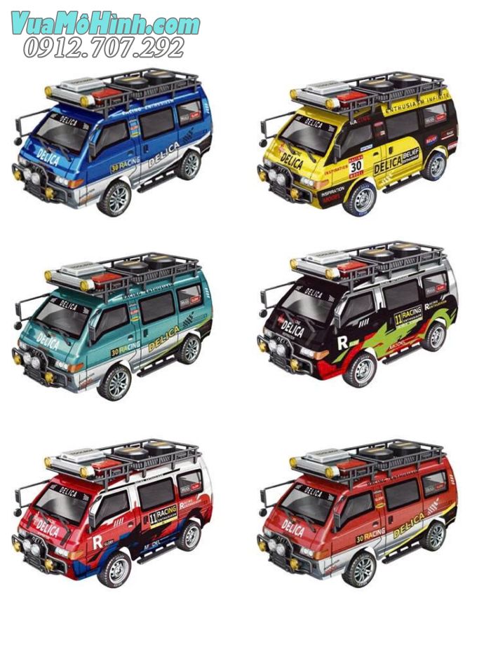 "Xe điều khiển từ xa Delica 4WD hộp số cơ khí đa chế độ phiên bản địa hình 1/24 