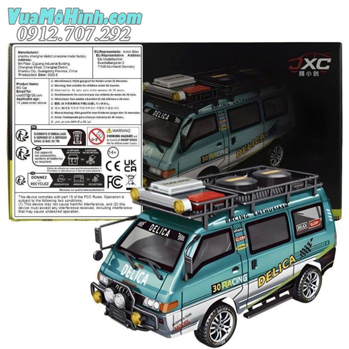 "Xe điều khiển từ xa Delica 4WD hộp số cơ khí đa chế độ phiên bản địa hình 1/24 