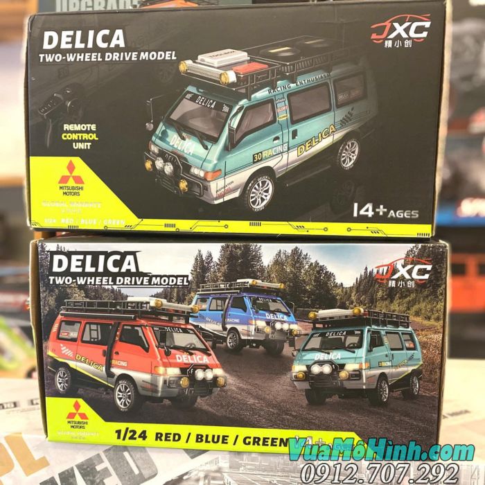 "Xe điều khiển từ xa Delica 4WD hộp số cơ khí đa chế độ phiên bản địa hình 1/24 