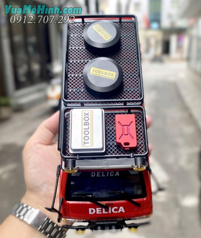 "Xe điều khiển từ xa Delica 4WD hộp số cơ khí đa chế độ phiên bản địa hình 1/24 