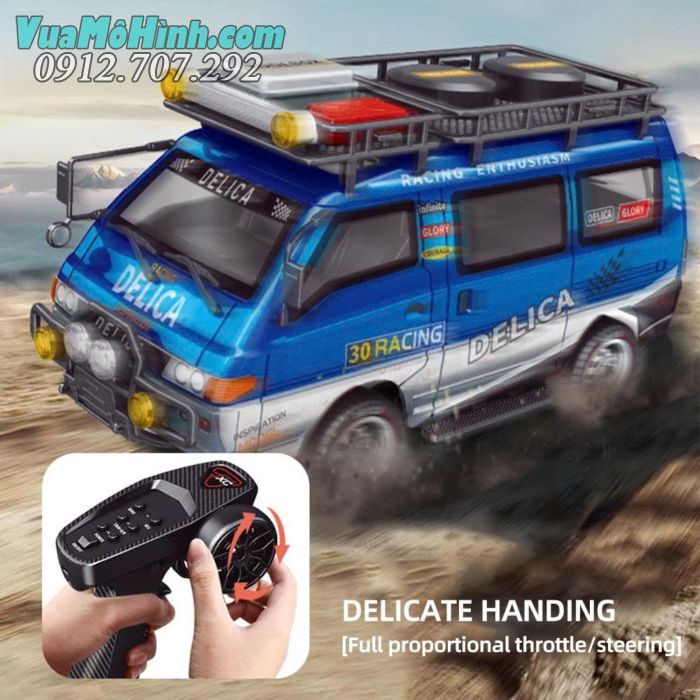 "Xe điều khiển từ xa Delica 4WD hộp số cơ khí đa chế độ phiên bản địa hình 1/24 