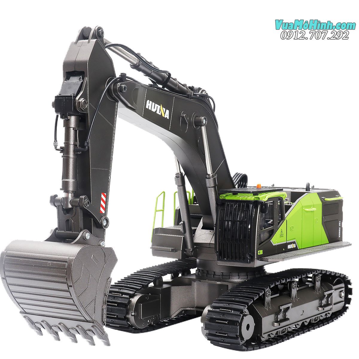 Mô hình xe xúc lật điều khiển từ xa Huina 1593 model 2025, phiên bản mới, gập sâu hơn, động cơ mạnh, chi tiết kim loại sắc nét