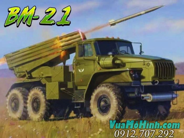 Xe điều khiển từ xa  pháo phản lực WPL BM21 6x6 mô phỏng BM-21 Grad – biểu tượng pháo binh Việt Nam, tỉ lệ 1/16, có đèn LED và chi tiết chân thực
