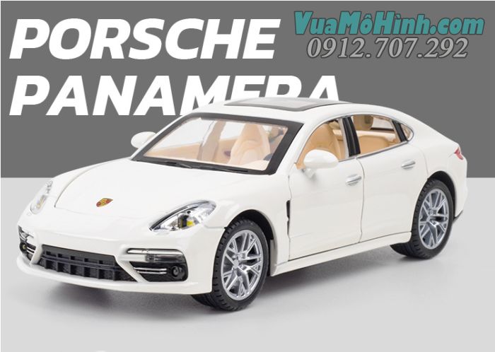 Xe ô tô mô hình tĩnh Porsche Panamera tỉ lệ 1:24 kim loại mở được cửa