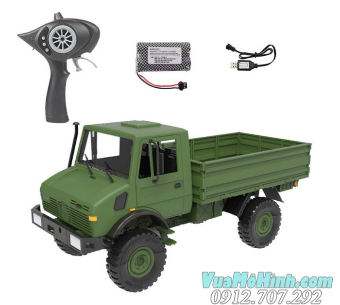 Mô hình xe ô tô tải quân sự điều khiển từ xa LDR/C P06 Unimog 1/12 2 cầu Uni Mock 