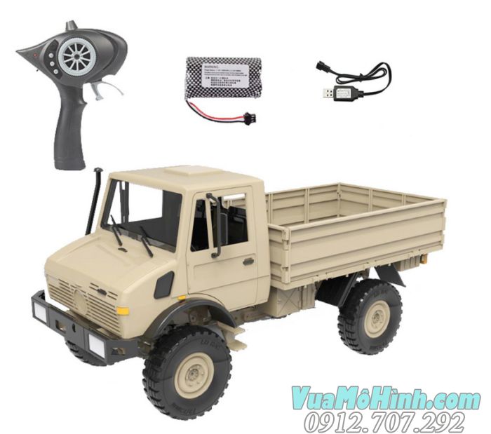 Mô hình xe ô tô tải quân sự điều khiển từ xa LDR/C P06 Unimog 1/12 2 cầu Uni Mock 